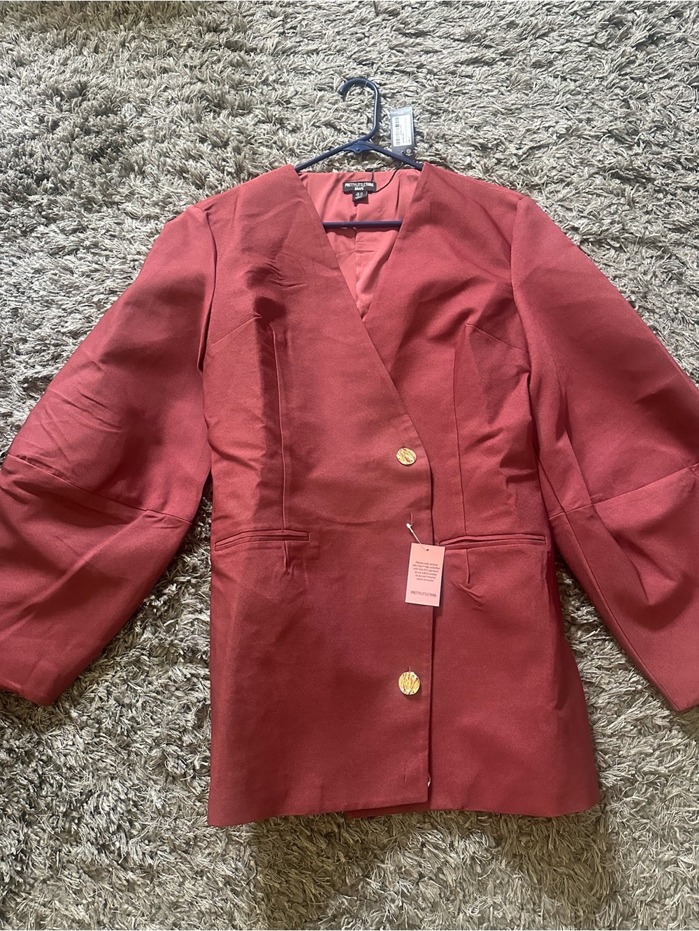 Pretty Little Things Women's Burgundy Blazer dress